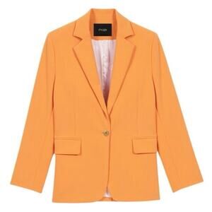 Maje Orange Tailored Blazer – Women’s FR‎ 40 (US 8)